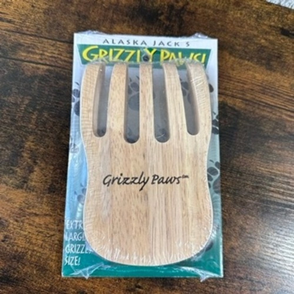 Salad Servers Alaska Jack's Grizzly Paws‎ Hardwood Extra Large Wood Tongs New